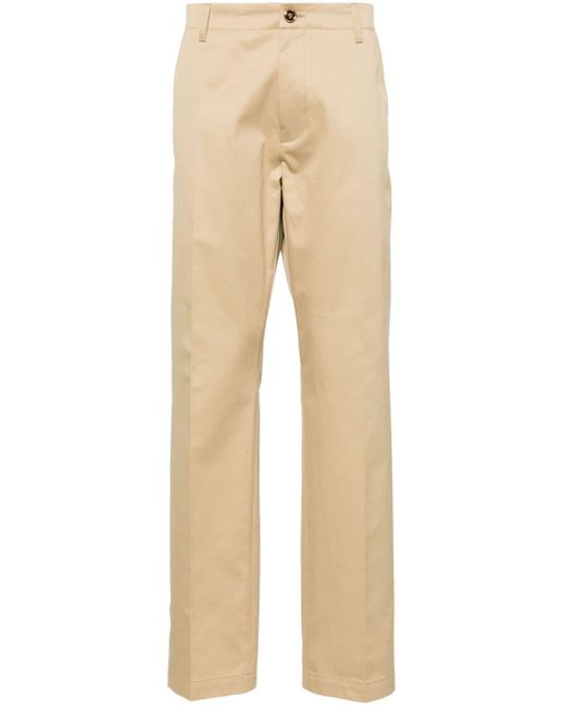 Pantalones chinos de talle medio Versace de hombre de color Natural