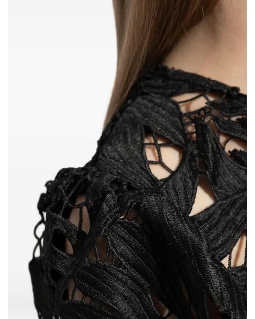 Munthe Black Bubble Lace Blouse