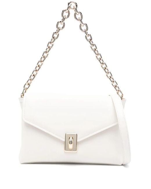 Furla White Medium Meridiana Shoulder Bag