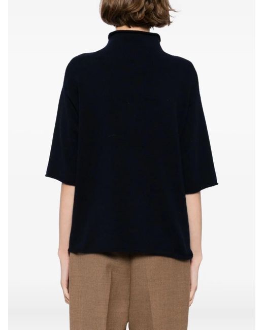 N.Peal Cashmere タートルネック ショートスリーブトップ Black