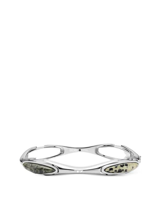 DIESEL White Polished Bangle Bracelet