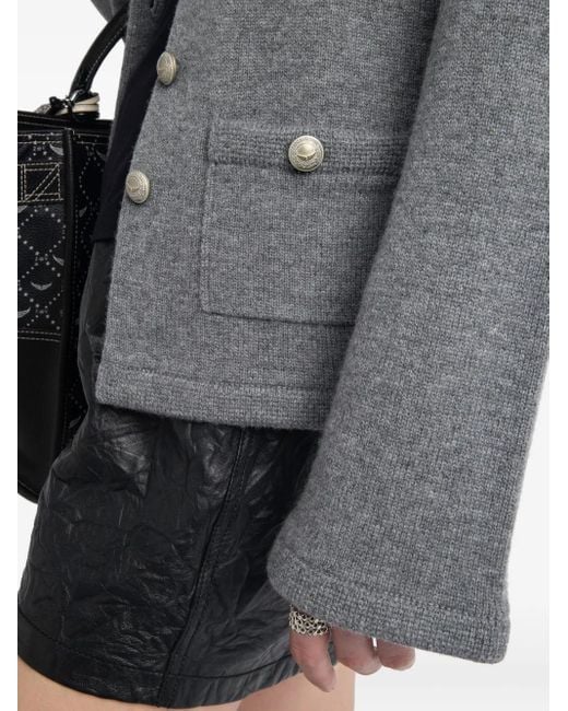 Zadig & Voltaire Gray Mélange-Effect Cardigan