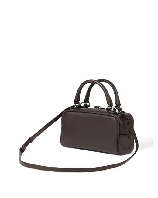 Brunello Cucinelli Brown Boston Explorer Top-Handle Padlock Bag