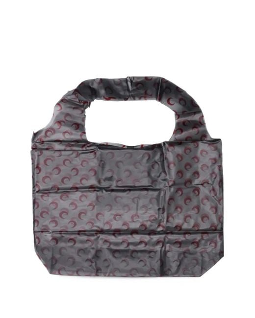 MARINE SERRE Gray Sac Cabas Crescent Moon