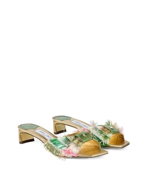 Jimmy Choo Green 35Mm Annika Sandals