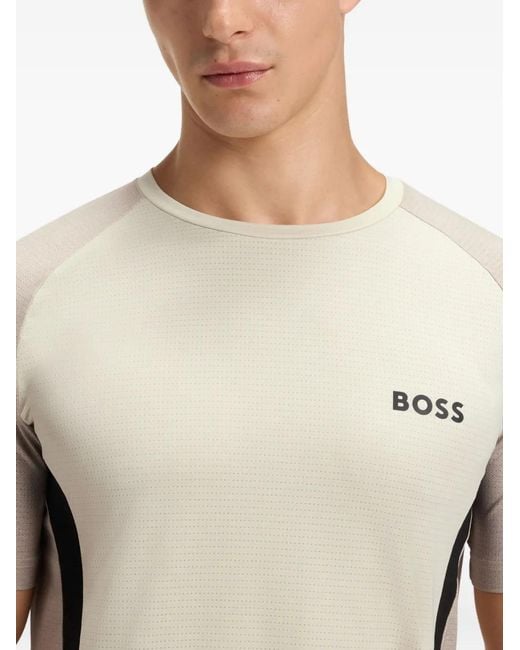 Boss Natural Panelled Short-Sleeve T-Shirt for men