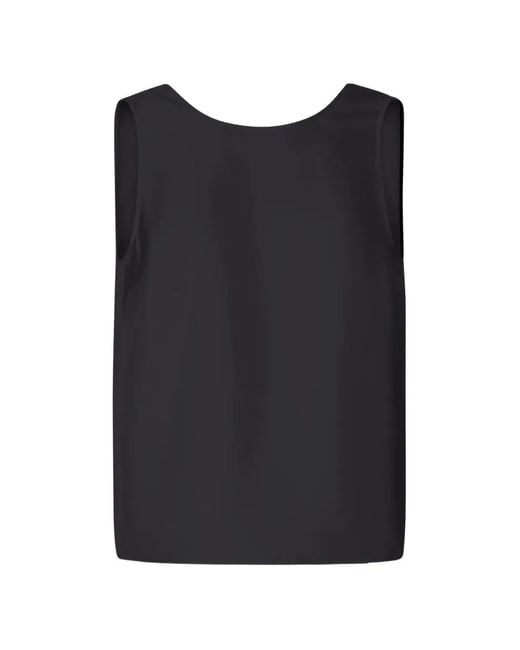 Loulou de Saison Black Sleeveless Backless Top