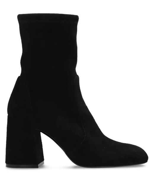 Stuart Weitzman Black Leather Ankle Boots