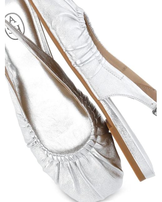 Ash White Bibi Ballet Flats
