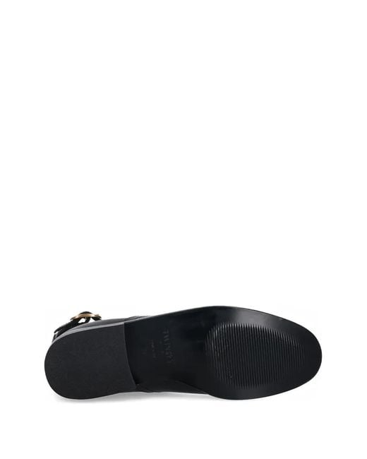 Twinset Black Buckle-Strap Chelsea Boots