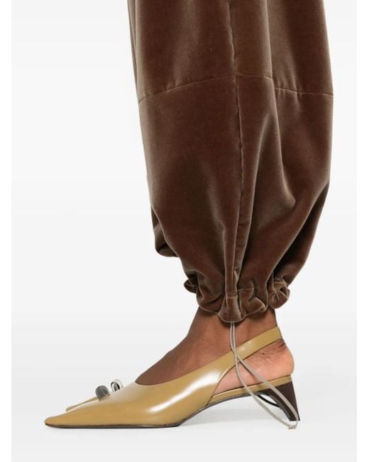 Fabiana Filippi ベルベット パンツ Brown