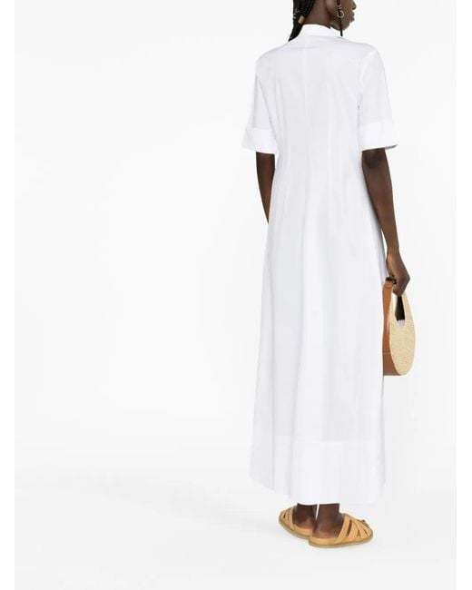 Staud Joan Button-Down Blousejurk in het White