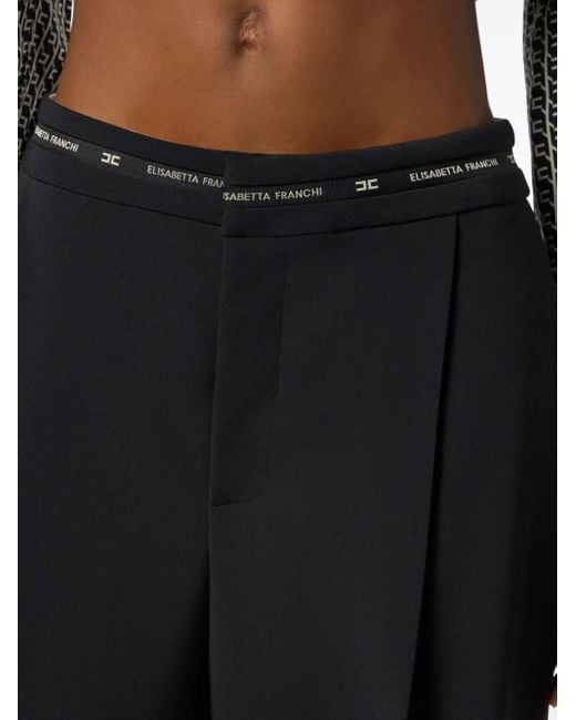 Pantalon De Tailleur Court Elisabetta Franchi en coloris Blue