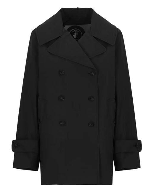 Save The Duck Black Double-Breasted Coat