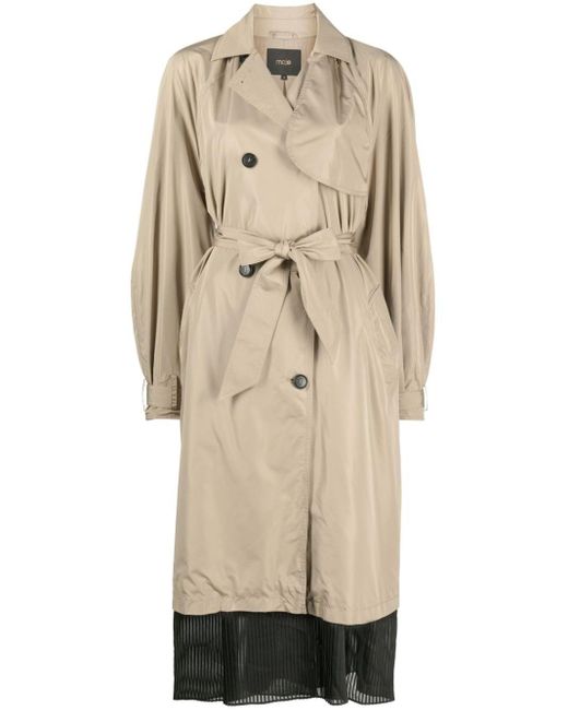 Maje Natural Double-breasted Trench Coat