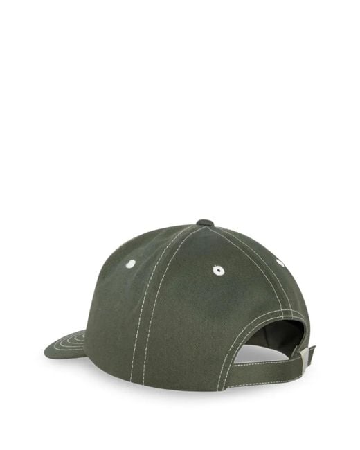 Stussy Green Crown-Print Baseball Cap for men