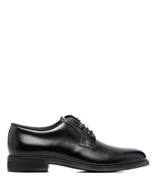 Homme Chaussures Chaussures  à lacets Chaussures derby Derbies en cuir confectionnées en Italie Cuir BOSS by HUGO BOSS pour homme en coloris Noir 
