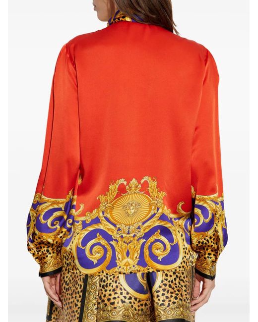 Versace Metallic Seidenhemd