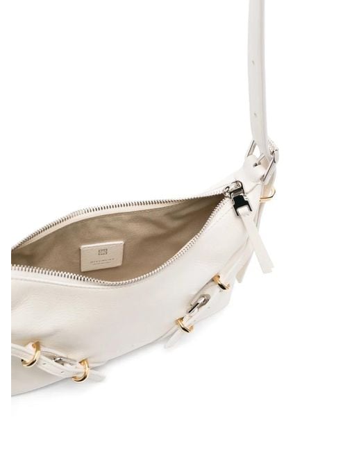 Givenchy White Sac À Bandoulière En Cuir À Logo Imprimé