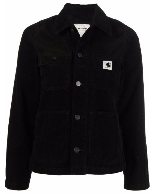Carhartt WIP Cotton Logo-patch Shirt Jacket in Black | Lyst