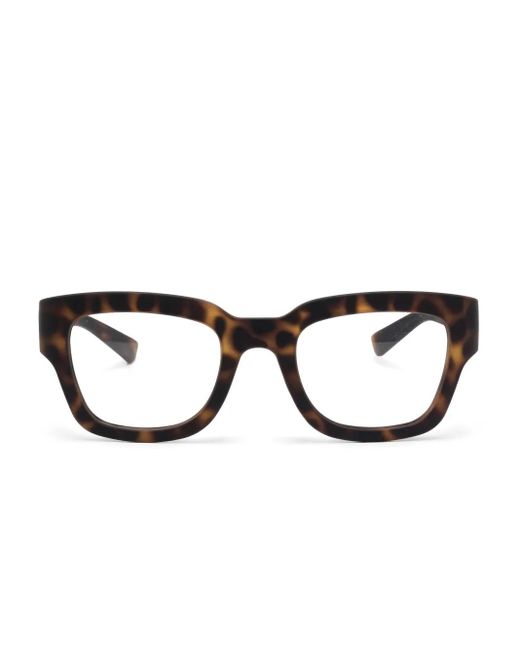 Gucci Brown Brille Mit Eckigem Gestell