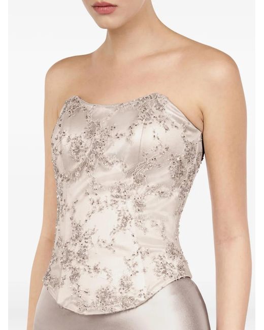 ALEXIA & ANTONIA Natural Embellished Top