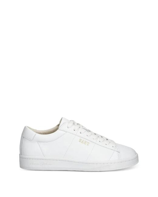 Gant White Baskets À Lacets for men