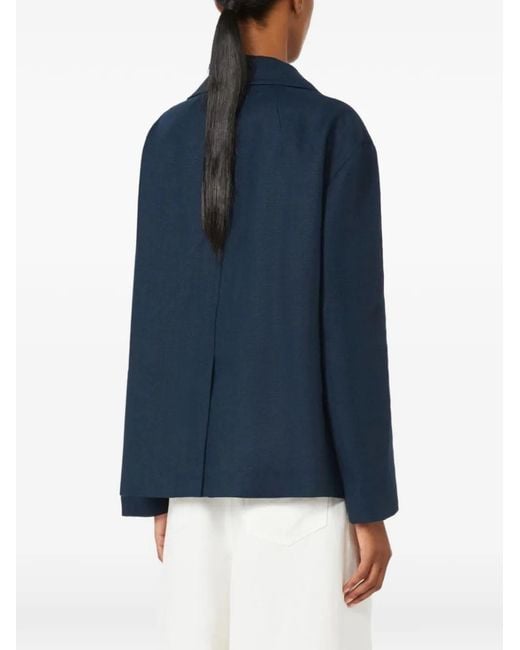 Max Mara Blue Double-Breasted Blazer