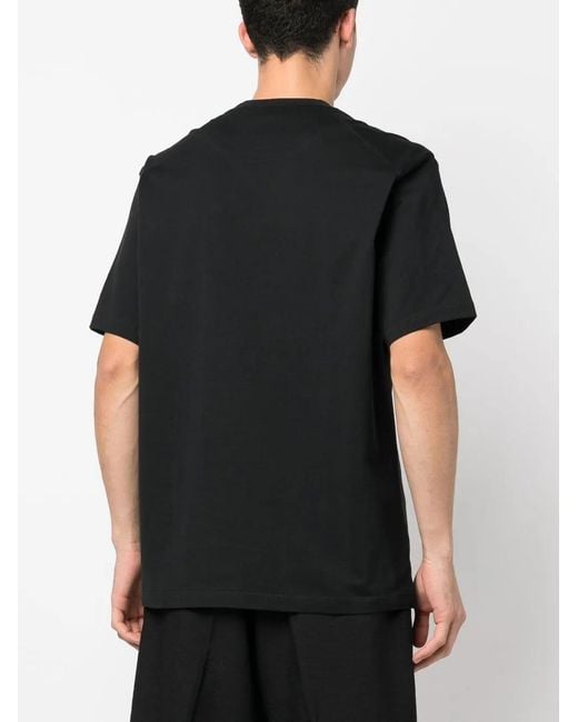 Y-3 Black Logo-Print Short-Sleeved T-Shirt