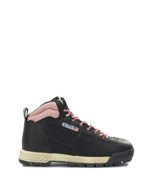 Autry Black Malga Lace-Up Boots