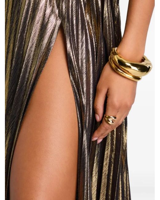 retroféte Black Schulterfreies Maxikleid mit Falten