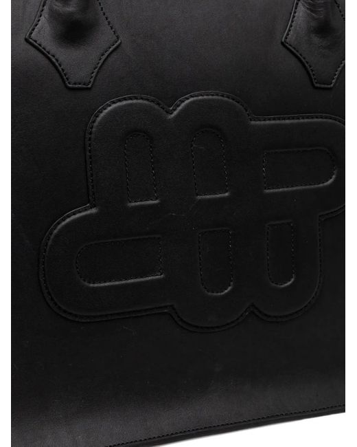 Munthe Black Franci Logo-Embossed Tote Bag