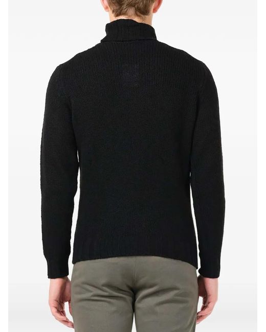 Al Duca D'aosta Blue Roll-Neck Wool Sweater for men