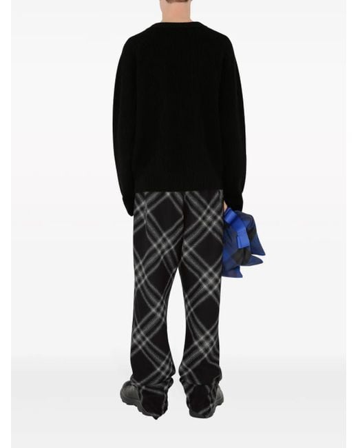 Burberry Black Zip-Detail Wool Jumper for men