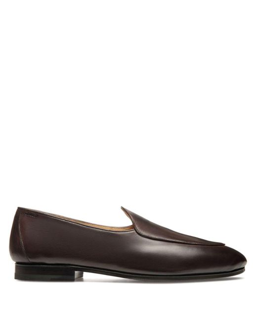 Bally Brown Plume Leather Loafers for men