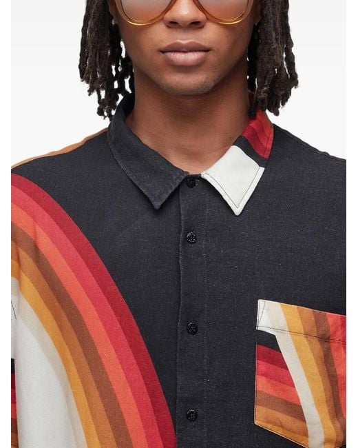 Osklen Hemd Mit Waves Mc-Print in Black für Herren