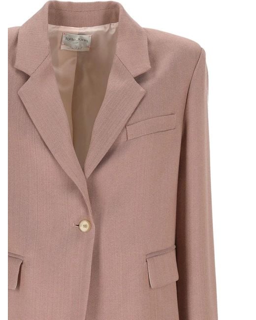 Forte_forte Pink Button Single-Breasted Blazer