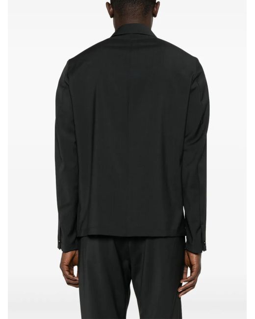 Giacca-Camicia Con Tasche di Barena in Black da Uomo