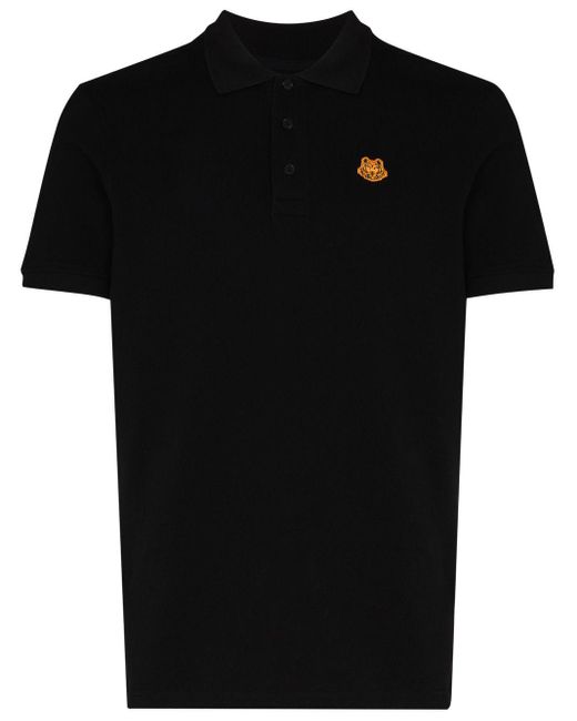 KENZO Cotton Mini Tiger Logo Polo Shirt 