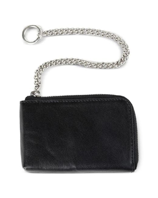 Ann Demeulemeester Black Tevje Chain Leather Wallet