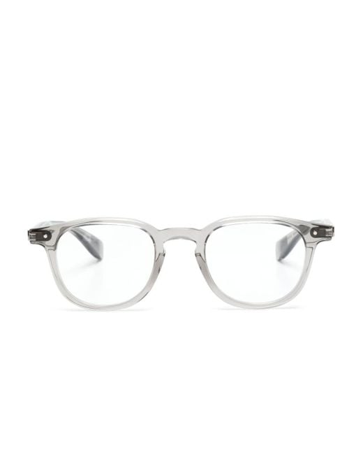 Eyevan 7285 Gray Transparente Brille mit eckigem Gestell