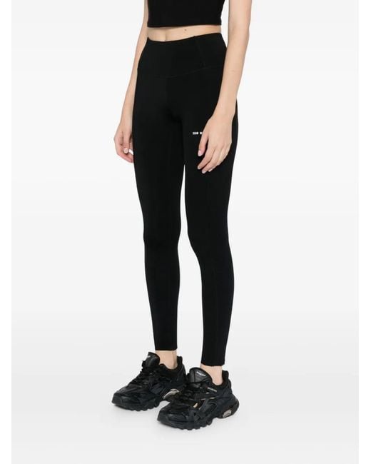 TEAM WANG design Black Logo-Printed Legging