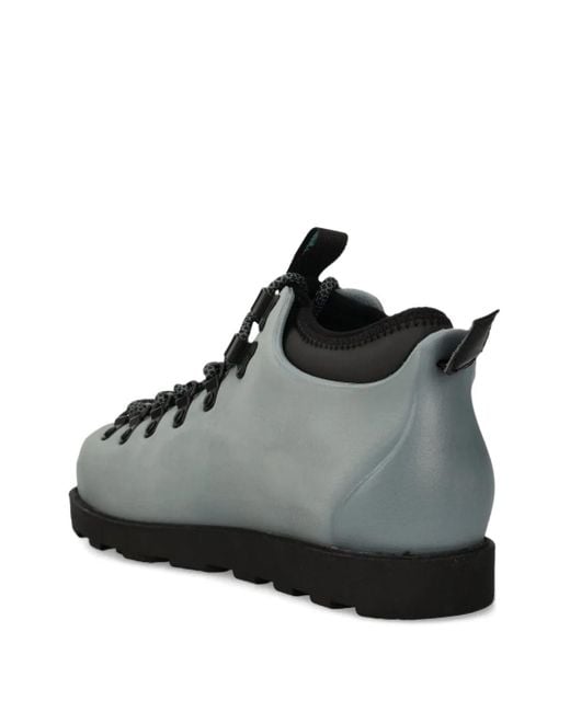 Native Eyewear Black Lace-Up Rubber Boots
