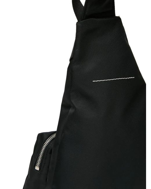MM6 by Maison Martin Margiela Black Triangular Cross Body Bag