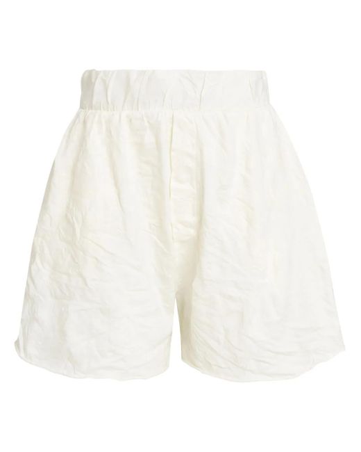 Osklen White Crinkled Shorts