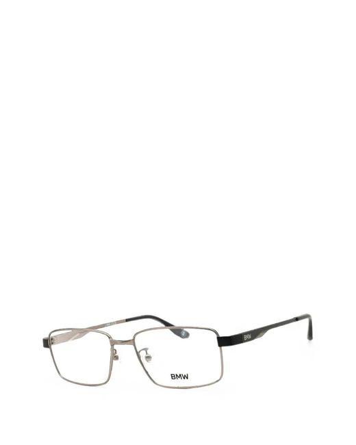 BMW White Rectangle-Frame Glasses for men