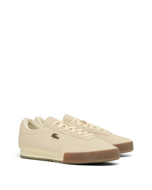 Lacoste White Perforated Logo Sneakers for men