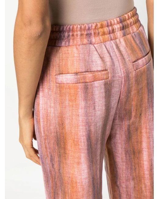 ANDERSSON BELL Red Pantalon Tie-Dye À Lien De Resserrage