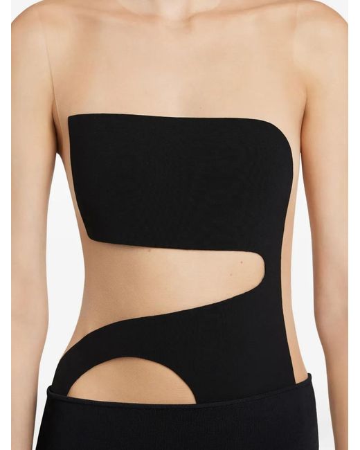 Courreges Black Cut-Out Illusion Bodysuit