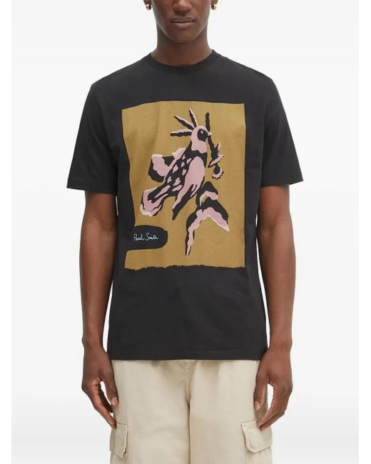Camiseta con estampado gráfico Paul Smith de hombre de color Black